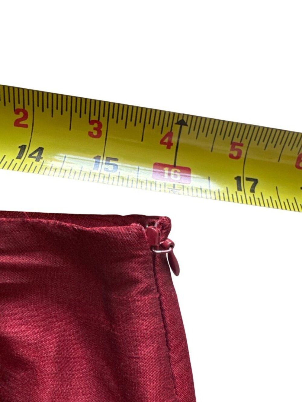 Silkland Red Satin Pants Silk Blend High Rise Straight Leg Women's Sz 12 Career - Picture 10 of 10